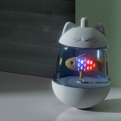 Cat Ear Light-Up Fish Tumbler Toy for Cats