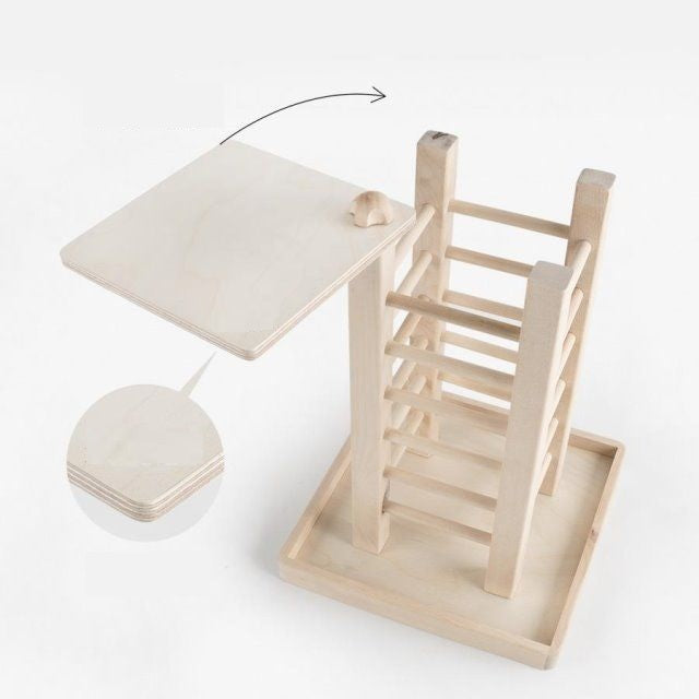 Wooden Rectangular Feeder for Rabbits
