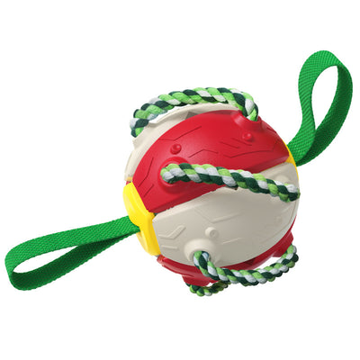 Jouet 3-en-1 Balle, Frisbee et Remorqueur pour Chien