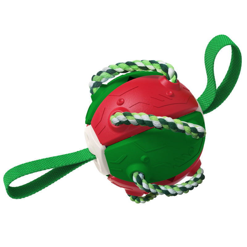 Jouet 3-en-1 Balle, Frisbee et Remorqueur pour Chien