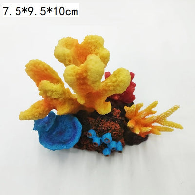 Corail Jaune en Résine pour Aquarium