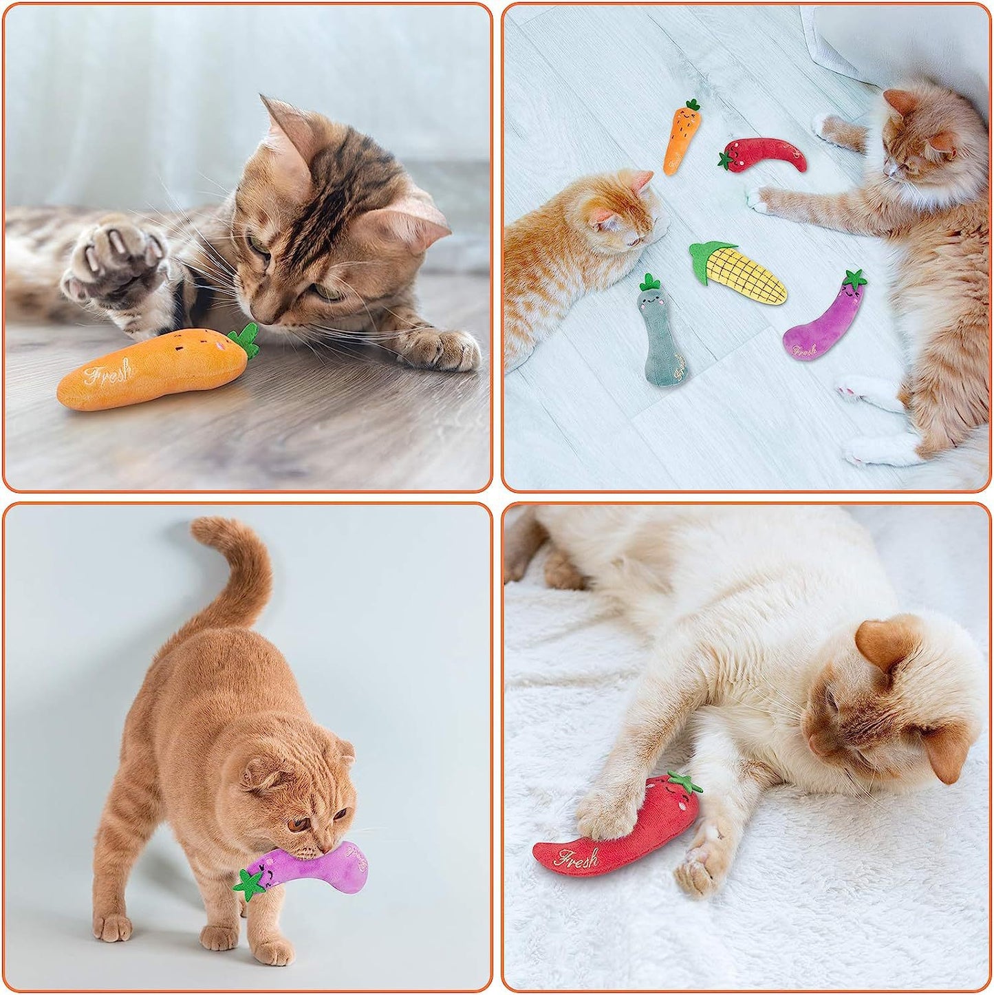 Plush Vegetable Catnip Toy