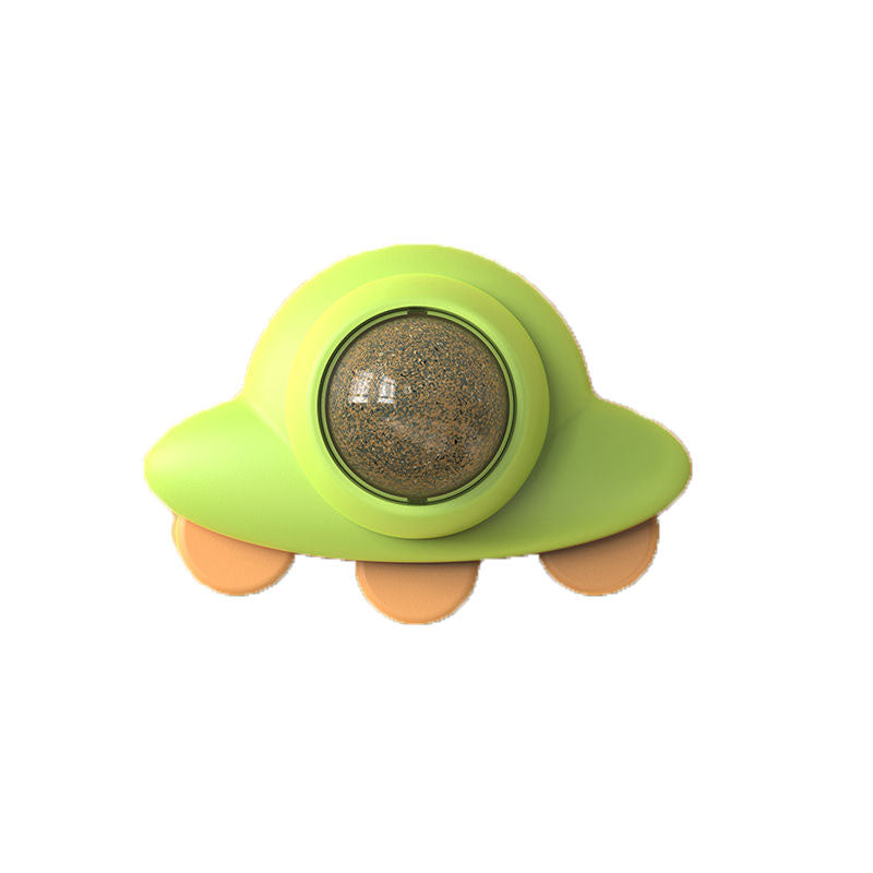 Spaceship Rotating Catnip Ball for Cats
