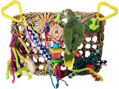 Rope Climbing Net and Foraging Wall for Birds