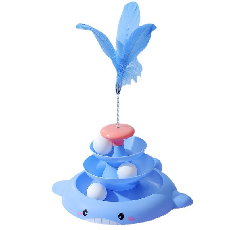 Jouet avec Plumes et Balles pour Chat