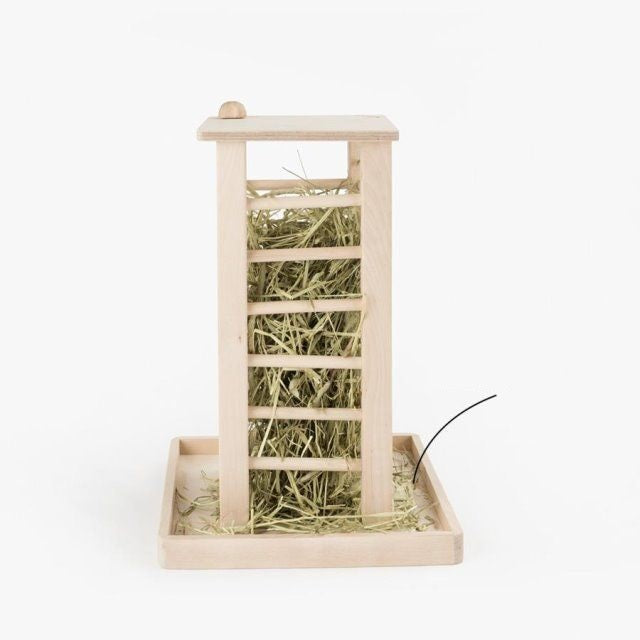 Wooden Rectangular Feeder for Rabbits