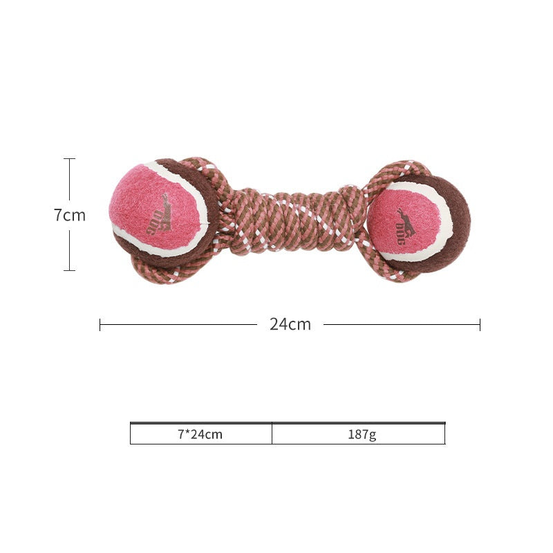 Jouet en Corde avec Balles de Tennis pour Chien