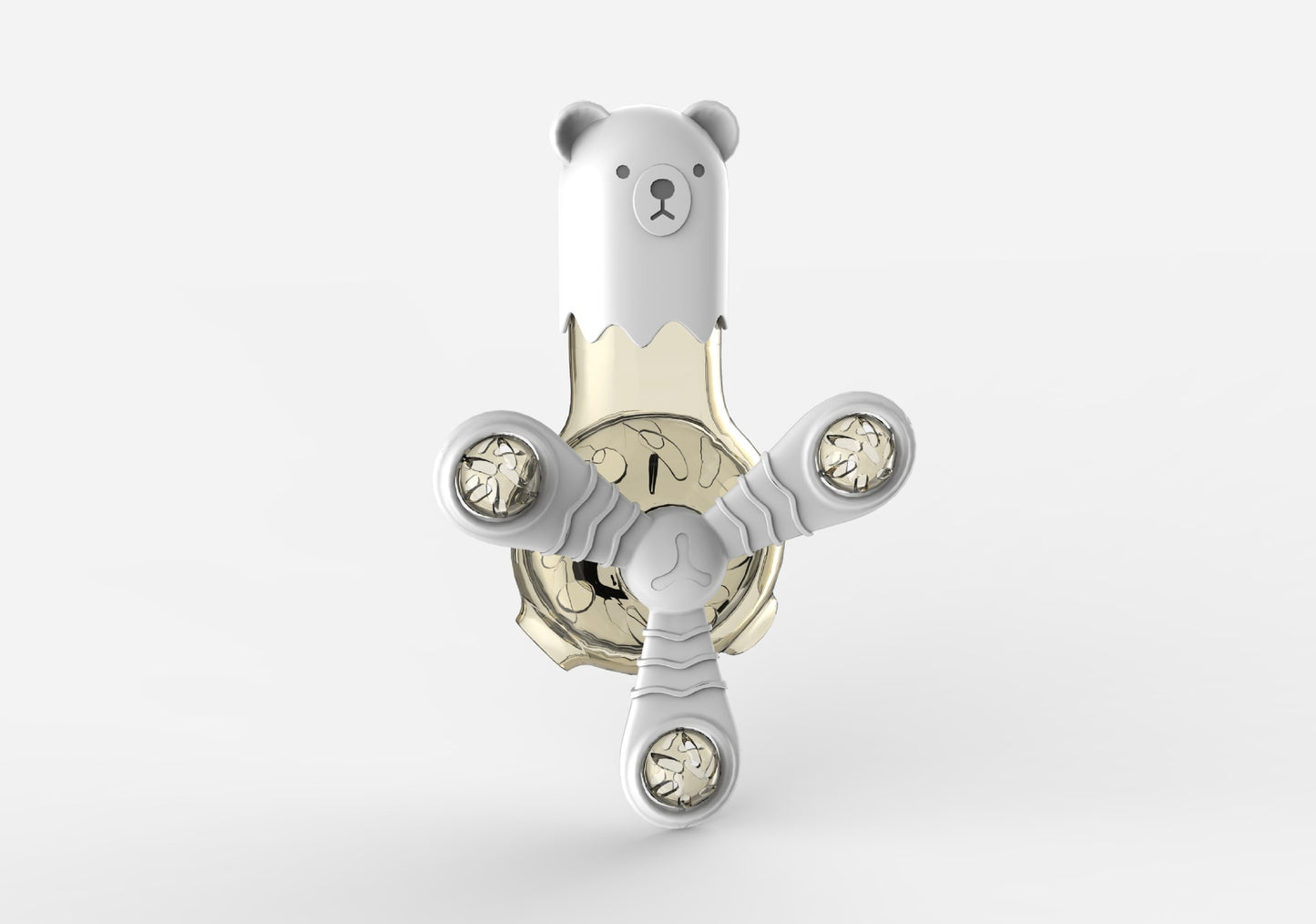 Leuchtender Fidget-Spinner für Katzen mit Bärenmotiv