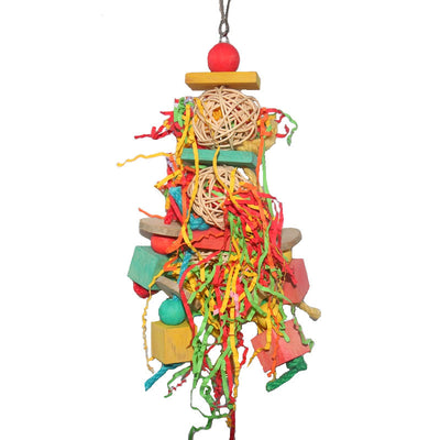 Rattan and Paper Shred Toy for Birds