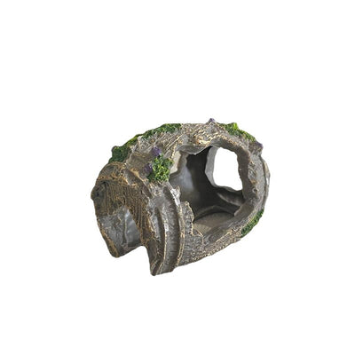 Barrel Hiding Cave Decoration for Fish Tank