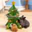 Mangeoire Arbre de Noël en Bois pour Lapins, Gerbilles et Hamsters