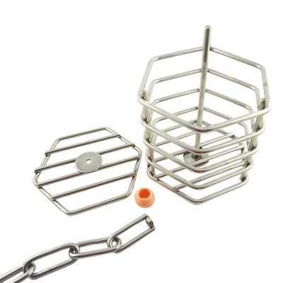 Futterkäfig aus Edelstahl für Papageien