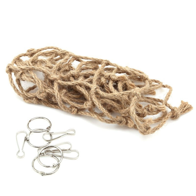 Kletternetz aus Hanfseil für Vögel
