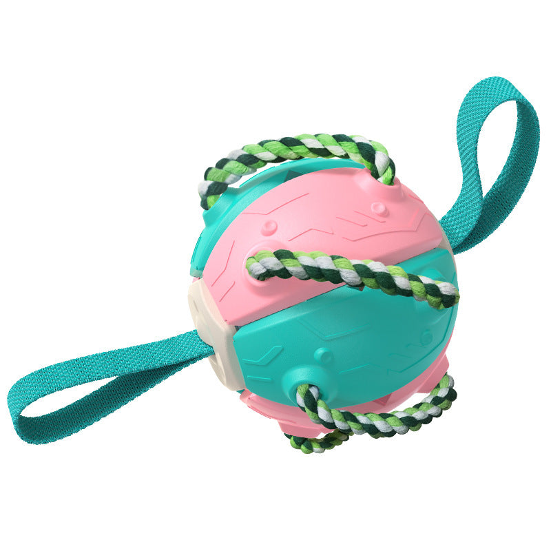 Jouet 3-en-1 Balle, Frisbee et Remorqueur pour Chien