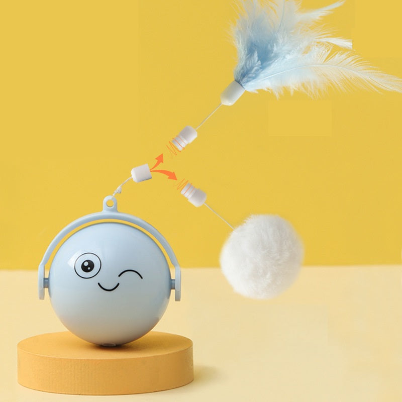 Balle Laser à Plumes pour Chat