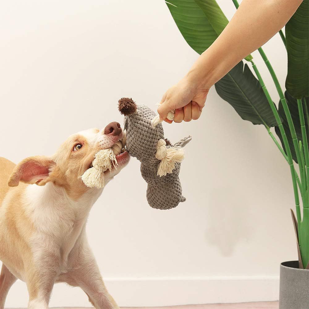 Jouet Couineur Vache en Peluche pour Chien
