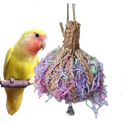 Rope and Paper Shred Toy for Birds