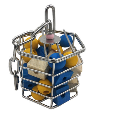 Futterkäfig aus Edelstahl für Papageien