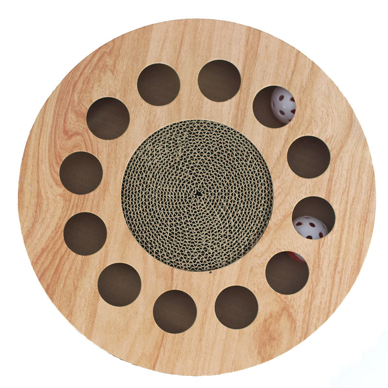 Scratching Board Carousel Toy for Cats