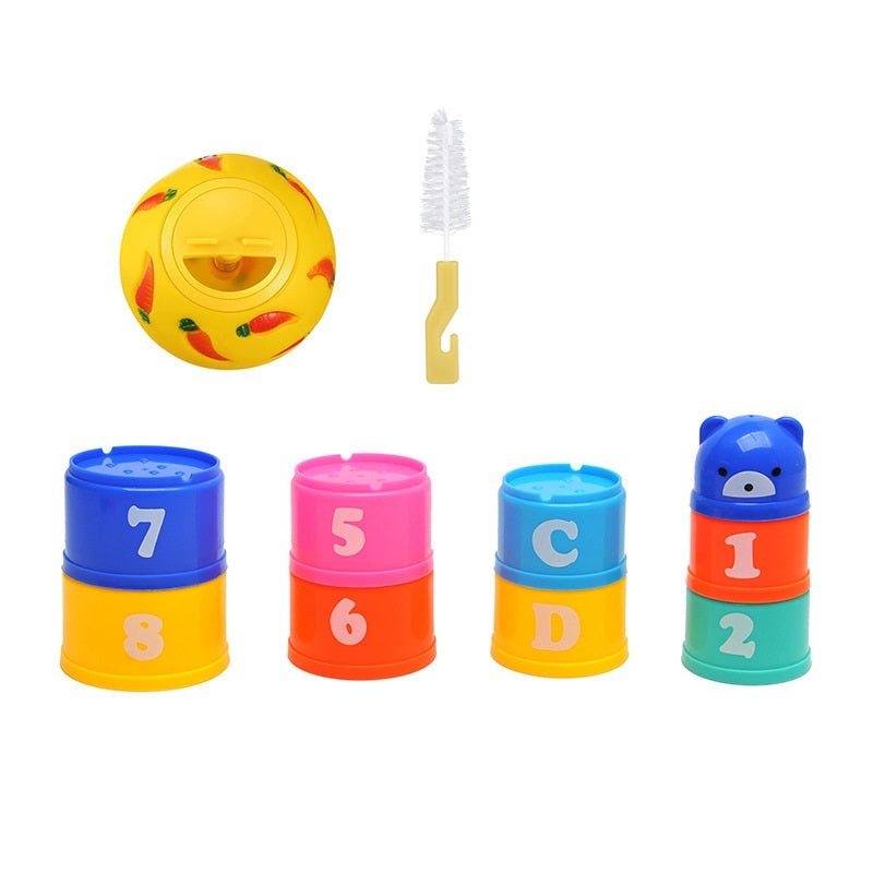 Gobelets Empilables en Plastique et Boule à Friandises pour Lapins