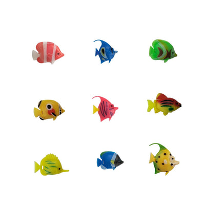 100-Piece Plastic Tropical Fish for Fish Tank