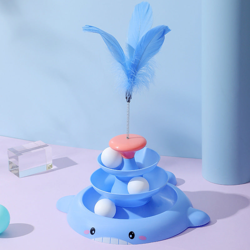 Jouet avec Plumes et Balles pour Chat