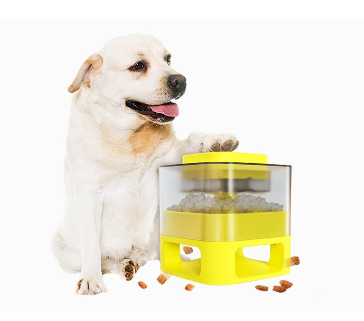 Druckknopf-Futterspender für Hunde mit langsamer Futterfreigabe