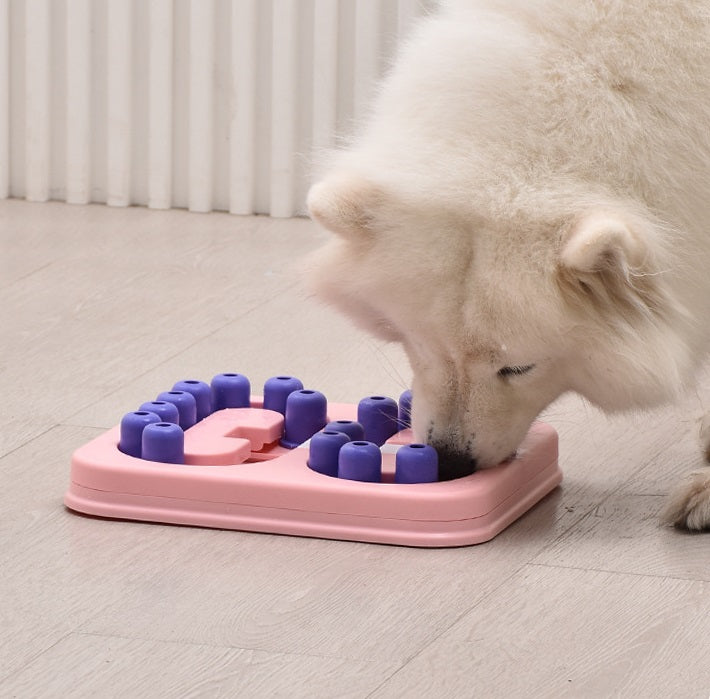 Langsames Futterspielzeug mit Schiebe-Puzzle für Hunde