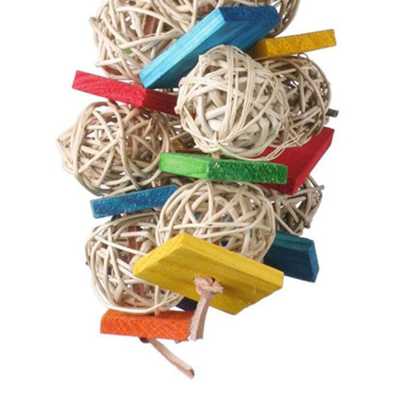 Jouet Boule de Rotin pour Oiseau