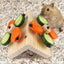 Mangeoire en Bois pour Hamsters, Lapins et Petits Animaux