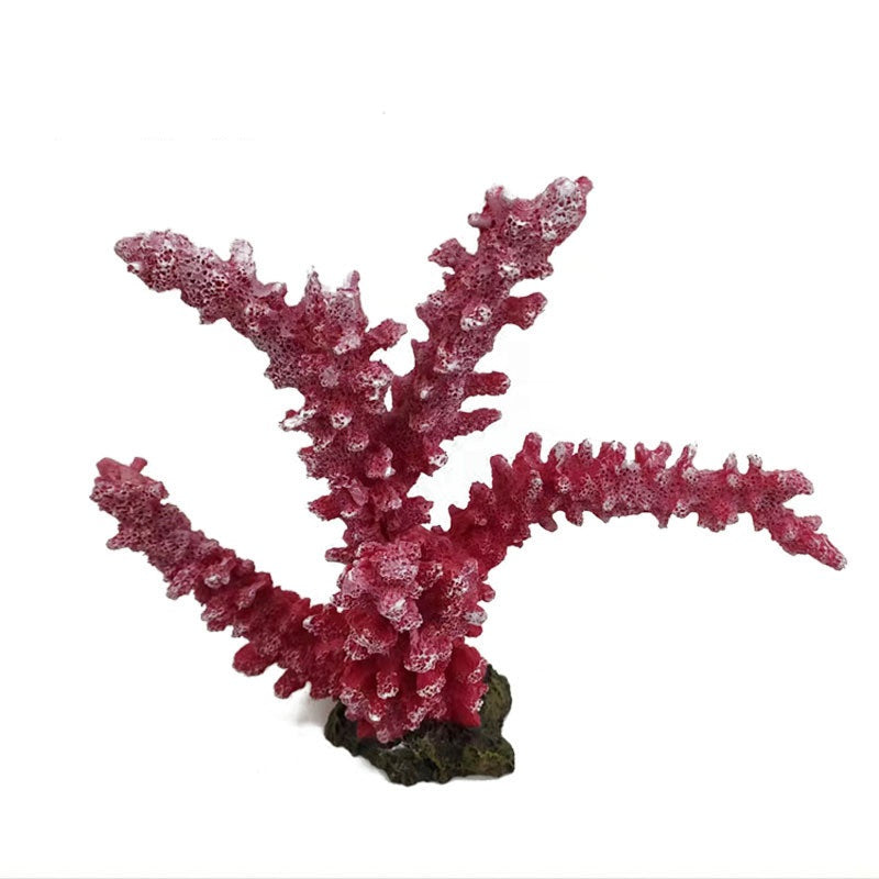 Resin Red Coral Plant for Aquarium