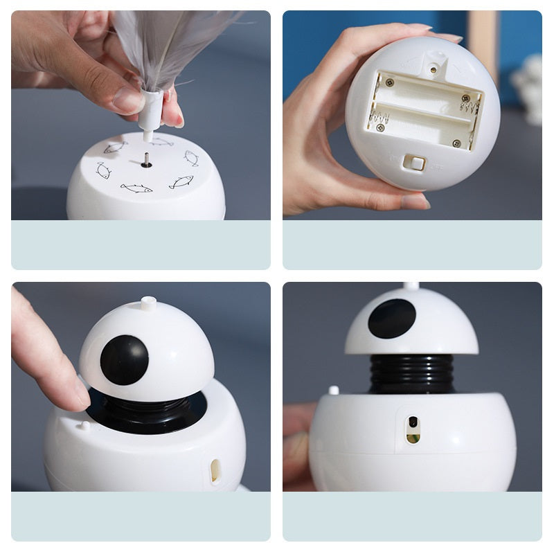 Jouet Robot Electronique Rotatif pour Chat