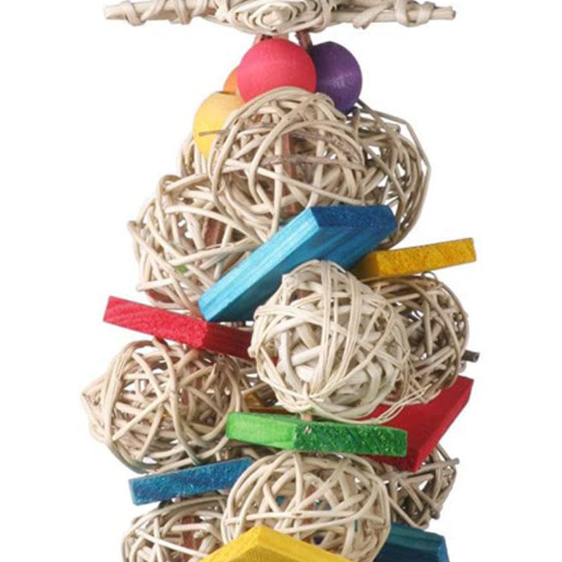 Jouet Boule de Rotin pour Oiseau