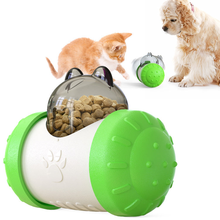 Zylinderförmiges Futterpuzzle-Spielzeug in Katzenform für Katzen und kleine Hunde