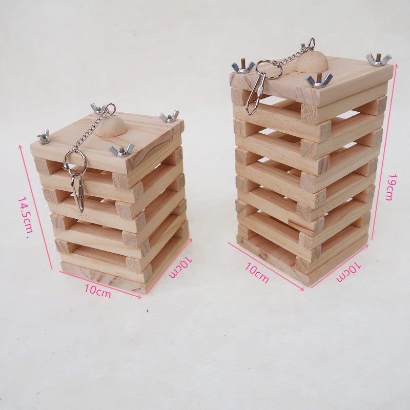 Wooden Foraging Cate for Birds