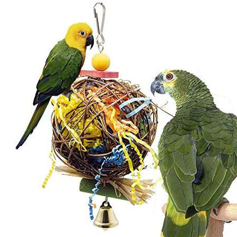 Rattanball-Schnipselspielzeug für Vögel