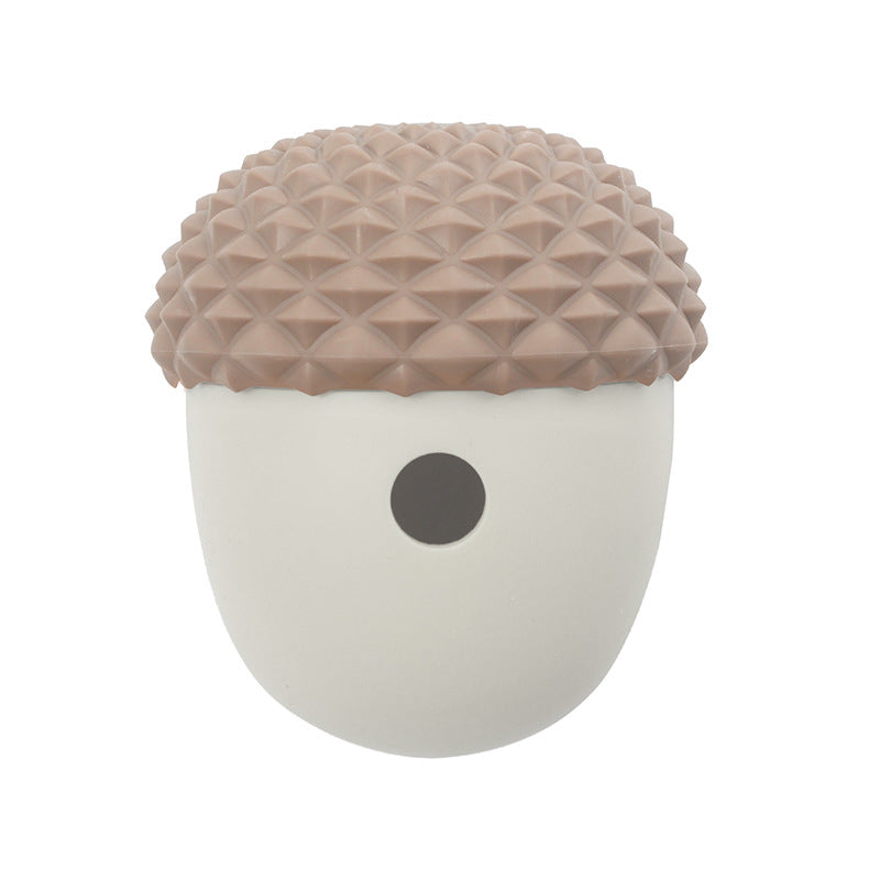 Rubber Acorn Food Puzzle Interactive Dog Toy