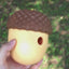 Rubber Acorn Food Puzzle Interactive Dog Toy