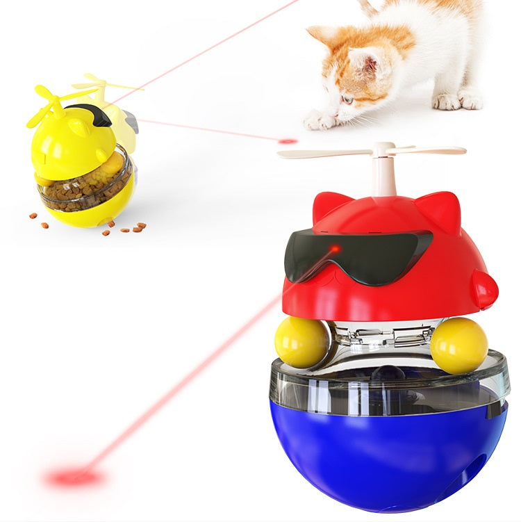 Windmühlen-Fidget-Spinner, Kipp-Futterpuzzle für Katzen
